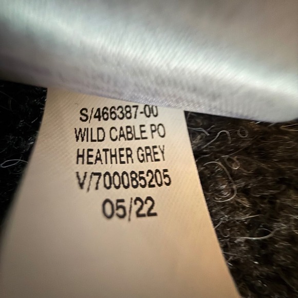 Old Navy Wool Blend Chunky Cable Knit Charcoal Gray Pullover Sweater Women XS - Picture 6 of 13